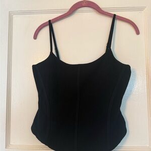 Aritzia Black Sleeveless Bustier Bodysuit